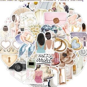 3/20$ Wedding Design Stickers pack of 15